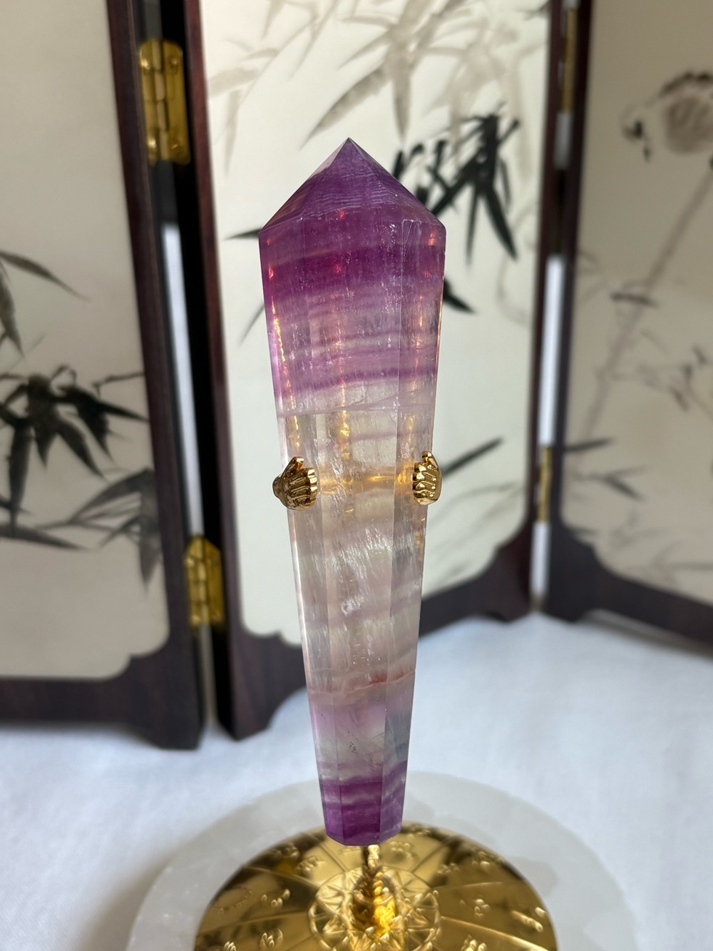 Purple fluorite wand